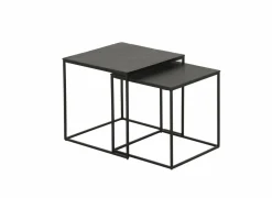 Salontafel Coltrane Ø40/Ø35cm - metaal - zwart set van 2