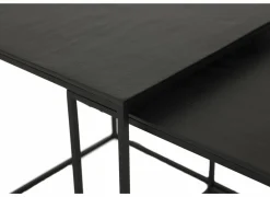 Salontafel Coltrane Ø40/Ø35cm - metaal - zwart set van 2
