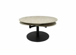 Salontafel Crater 122/80x46/41x36cm - MDF - beige