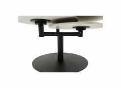 Salontafel Crater 122/80x46/41x36cm - MDF - beige