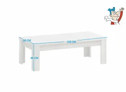 Salontafel Elias 120x60cm - decor - grijze eik