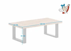 Salontafel Estrella 130x65cm - decor - industrial oak