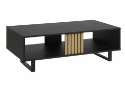 Salontafel Faro 42x125cm - melamine - structuur zwart