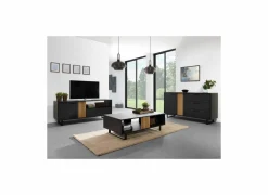 Salontafel Faro 42x125cm - melamine - structuur zwart