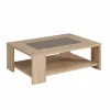 Salontafel Fumay 105x73cm - hout fineer - eik