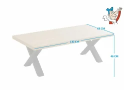 Salontafel Marnix 130x65cm - decor - bruin