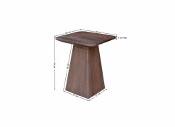 Salontafel Monsoon 40x40cm - mango massief - bruin