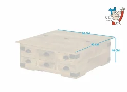 Salontafel Nueva 90x90cm - mango massief - naturel & zwart