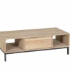 Salontafel Polar 120x60cm - eik massief & decor - naturel