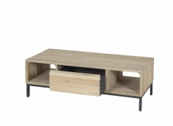 Salontafel Polar 120x60cm - eik massief & decor - naturel