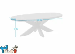 Salontafel Raphael 130x65cm - melamine - nox