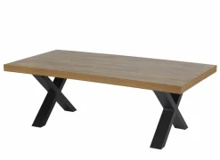 Salontafel Samuel 130x65cm - decor - denver eik & zwart