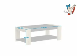 Salontafel Sheffield 110x53cm - decor - licht eik & sidewalk