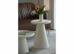 Salontafel SL2406  Ø45cm - cementex - wit