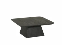 Salontafel Thalia 80x80cm - mango massief - zwart