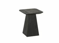 Salontafel Thalia 40x40cm - mango massief - zwart