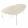 Salontafel Trio 110x70cm - HPL - travertin tivoli & sable