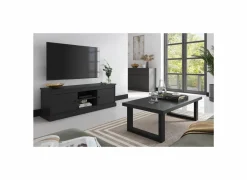 Salontafel Valencia 130x65cm - melamine - zwarte eik