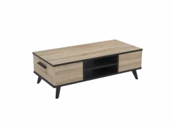 Salontafel Wayne 106,6x35,2x50,1cm - decor - eik & zwart