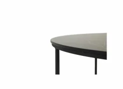 Salontafel Windsor Ø75x44,4cm/Ø65x39cm - lamulux - zwart - set van 2