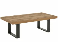Salontafel 130x68cm - decor - bruin & zwart
