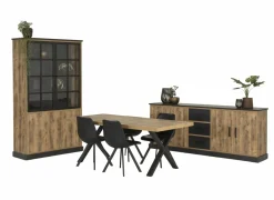 Salontafel 130x68cm - decor - bruin & zwart