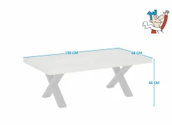 Salontafel 130x65cm - decor - dark forest