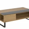 Salontafel 110x60cm - decor - eik & zwart