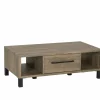 Salontafel 125x68cm - decor - old teak & matt black
