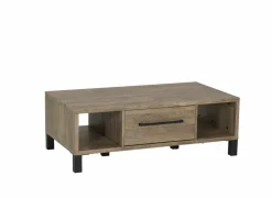 Salontafel 125x68cm - decor - old teak & matt black