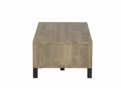 Salontafel 125x68cm - decor - old teak & matt black