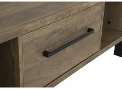 Salontafel 125x68cm - decor - old teak & matt black