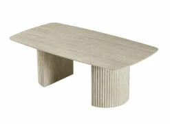 Salontafel 130x70cm - keramiek - beige travertin look