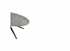 Salontafel 130x65cm - keramiek & metaal - grijs