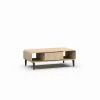 Salontafel 135x68cm - melamine - brushed sand oak nature