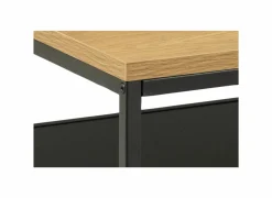 Salontafel 120x60cm - melamine - wilde eik & mat zwart