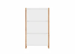 Schoenenkast Denver 70x25x125cm - decor - wit & artisanale eik
