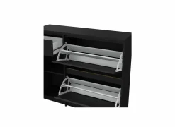 Schoenenkast Naia 109x32x93cm - decor - mat zwart