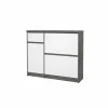 Schoenenkast Naia 109x32x93cm - decor - beton & wit hoogglans