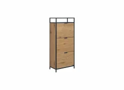 Schoenenkast 56x30x129cm - eik fineer - naturel