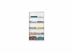Schuifdeurkast Auckland 94cm - melamine - wit