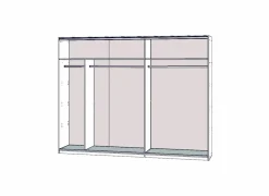 Schuifdeurkast 270cm - decor - mud oak & black oak