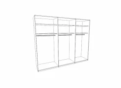 Schuifdeurkast 270cm - decor - grijs