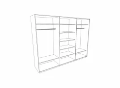 Schuifdeurkast 260cm - decor - truffel & porcelein