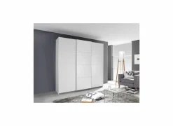 Schuifdeurkast 203cm - decor - wit