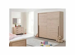 Schuifdeurkast 203cm - decor - lichtbruin