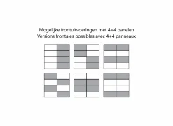 Schuifdeurkast 181cm - decor - wit