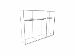 Schuifdeurkast Detroit 300cm - decor - bruin & zwart