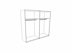 Schuifdeurkast Easyplus 225cm - decor - artisanale eik