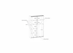 Schuifdeurkast Ozzula 120cm - decor - old wood vintage & beton